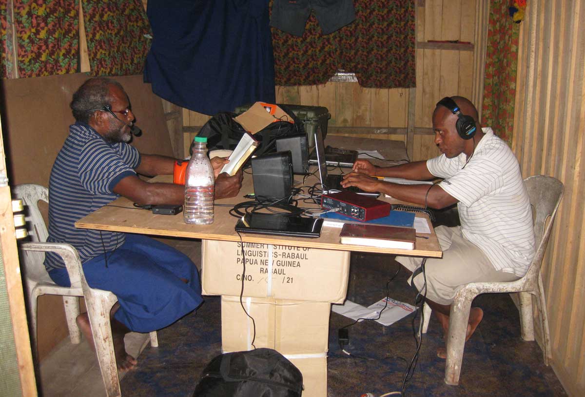 John (right) is part of the team who recorded the New Testament.