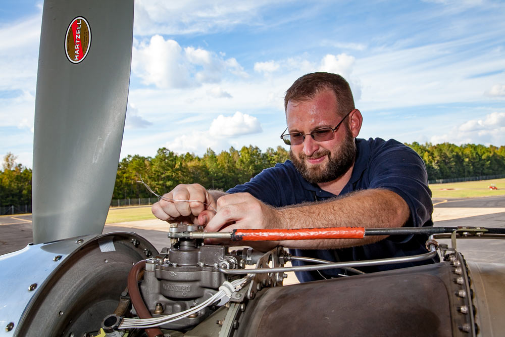 Jonathan Faught is in the final stages of training before going to Papua Indonesia as a PC-6 Porter pilot-mechanic.
