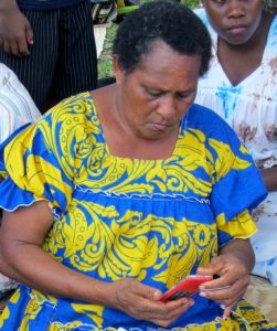 People from the Lenakel, Paama, and Southeast Ambrym language groups will soon be able to listen to audio Scriptures like this lady from Whitesands, a neighboring language group.