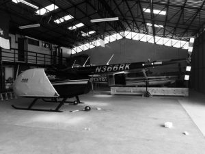 R66 in hangar after being unloaded from container